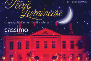 En septembre 2021, parcours lumineux des jardins du Château de Vullierens