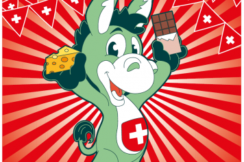 Célébrations de la fête nationale suisse au parc de loisirs du canton de Vaud