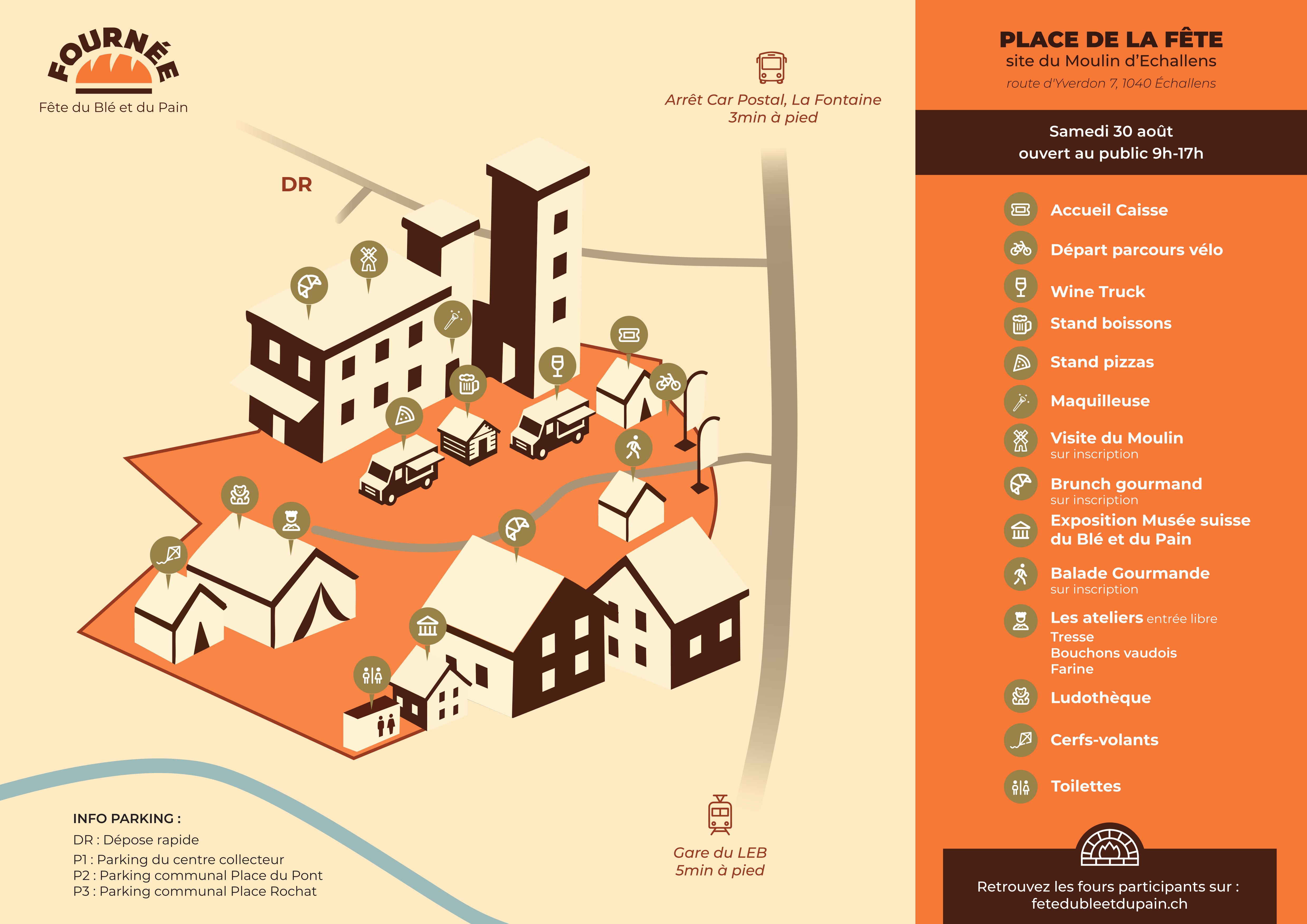 Le site du moulin d'Echallens constitue le cœur de La Fournée 2025. © La Fournée