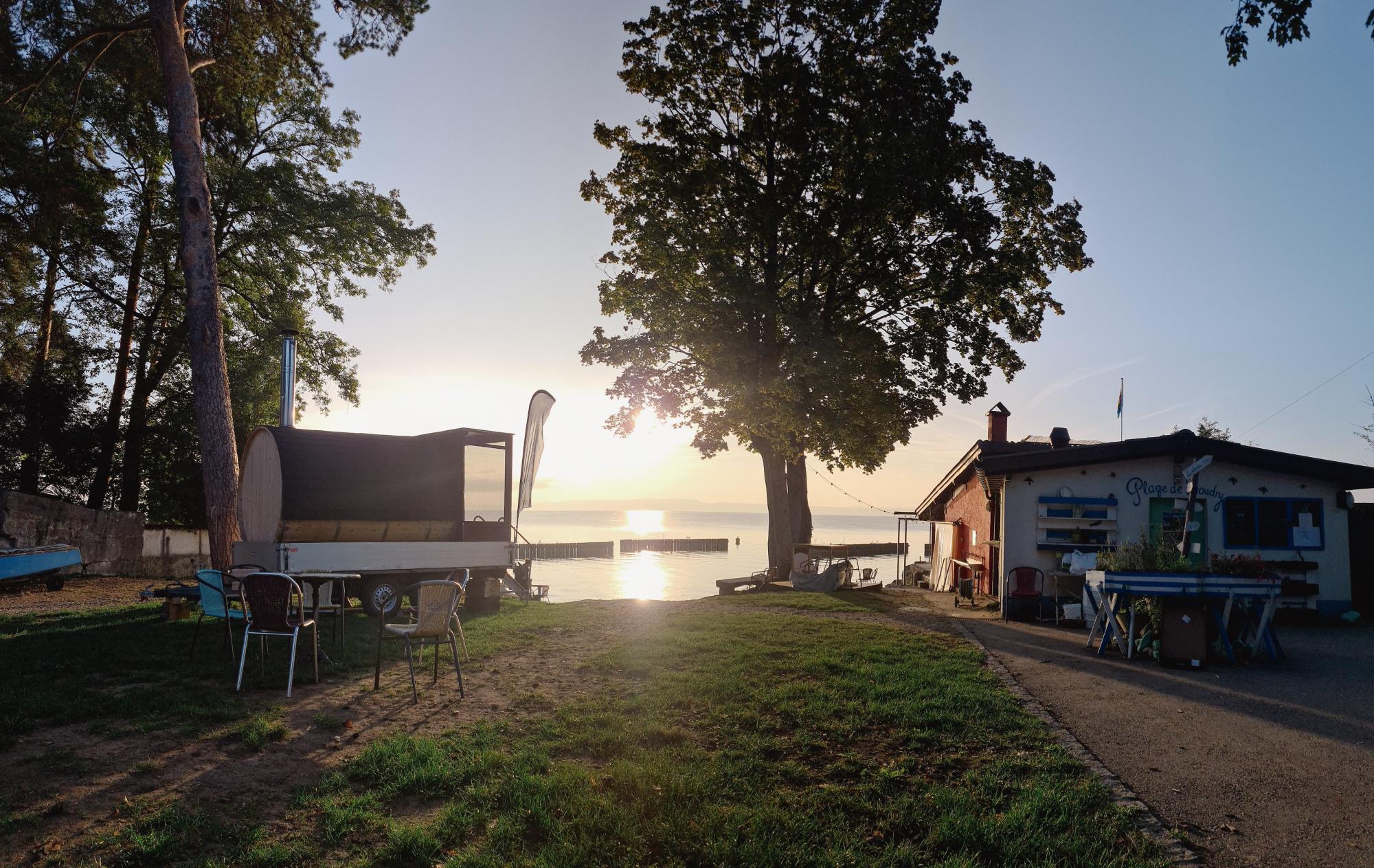 Sauna Les P'tits Baigneurs, plage de Boudry